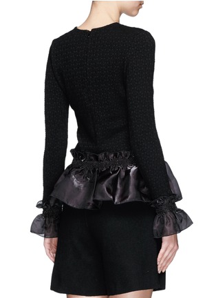 Back View - Click To Enlarge - OPENING CEREMONY - Organdy ruffle floral jacquard top