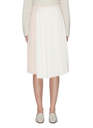 Main View - Click To Enlarge - MIJEONG PARK - Colourblock pleated skirt