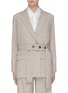 Main View - Click To Enlarge - MIJEONG PARK - Button belted oversized blazer
