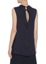 Back View - Click To Enlarge - MIJEONG PARK - Tie keyhole back sleeveless tunic top