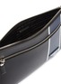 Detail View - Click To Enlarge - PRADA - Stripe leather pouch