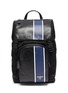 Main View - Click To Enlarge - PRADA - Stripe nylon and leather backpack