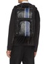 Figure View - Click To Enlarge - PRADA - Stripe nylon and leather backpack