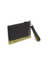 Detail View - Click To Enlarge - PRADA - Banana print trim saffiano leather pouch