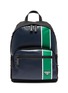 Main View - Click To Enlarge - PRADA - Stripe leather backpack