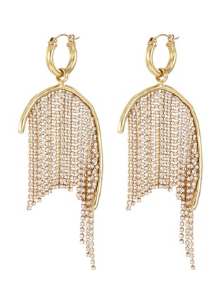 Main View - Click To Enlarge - ELLERY - 'Lathan' glass crystal fringe curved bar drop earrings