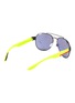 Figure View - Click To Enlarge - PRADA - Rubber temple mirror cutout metal aviator sunglasses