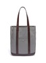 Main View - Click To Enlarge - TRUNK - 'Open' leather trim canvas tote