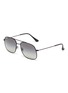 Main View - Click To Enlarge - RAY-BAN - 'RB3595' double bridge metal square sunglasses