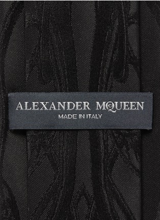 Detail View - Click To Enlarge - ALEXANDER MCQUEEN - Tonal floral jacquard silk tie