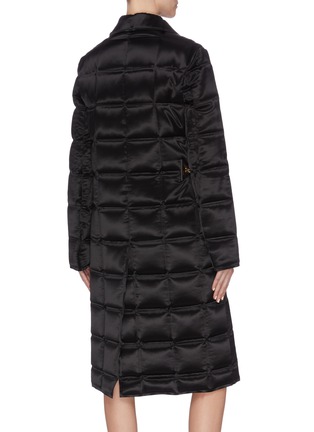 Back View - Click To Enlarge - BOTTEGA VENETA - Shawl collar chain buckle wrap quilted padded coat
