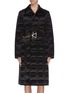 Main View - Click To Enlarge - BOTTEGA VENETA - Shawl collar chain buckle wrap quilted padded coat