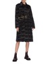 Figure View - Click To Enlarge - BOTTEGA VENETA - Shawl collar chain buckle wrap quilted padded coat