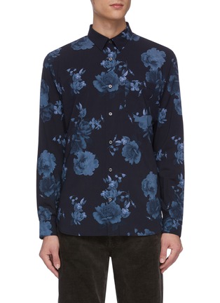 Main View - Click To Enlarge - VINCE - Floral print chest pocket shirt