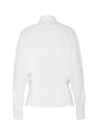 Back View - Click To Enlarge - ALAÏA - Round sleeve cotton-poplin shirt