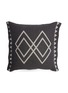 Main View - Click To Enlarge - PONY RIDER - Dawn Ranger square cushion cover – Oat/Black