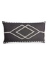 Main View - Click To Enlarge - PONY RIDER - Dawn Ranger rectangular cushion cover – Oat/Black