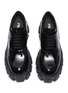 Detail View - Click To Enlarge - PRADA - Chunky outsole patent leather Derbies