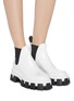 Figure View - Click To Enlarge - PRADA - Chunky outsole patent leather Chelsea boots