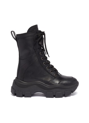 PRADA | Chunky outsole leather combat boots | Women | Lane Crawford
