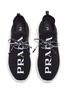Detail View - Click To Enlarge - PRADA - Logo intarsia knit sneakers
