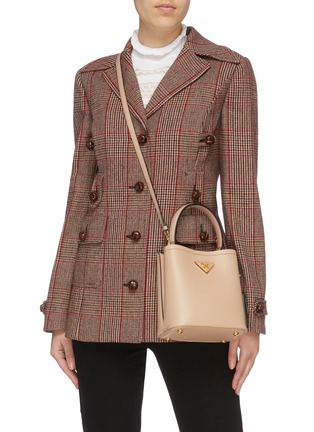 Figure View - Click To Enlarge - PRADA - 'Panier' small leather bucket bag