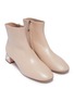 Detail View - Click To Enlarge - MIU MIU - Crystal embellished heel leather ankle booties