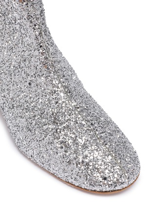 Detail View - Click To Enlarge - MIU MIU - Strass heel coarse glitter ankle boots