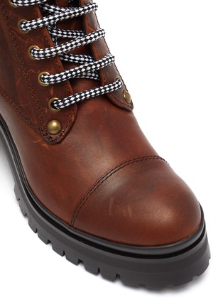 Detail View - Click To Enlarge - MIU MIU - Chunky outsole leather ankle boots