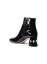  - MIU MIU - Glass crystal heel patent leather ankle boots