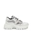 Main View - Click To Enlarge - MIU MIU - Chunky outsole buckled patchwork sneakers