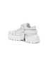  - MIU MIU - Glass crystal strap crackle leather chunky sneakers