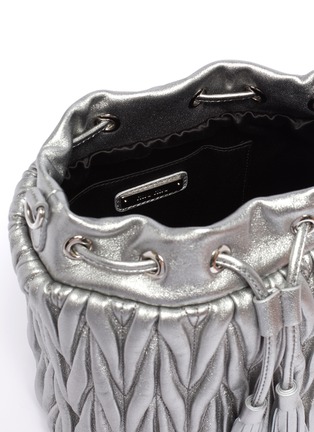 Detail View - Click To Enlarge - MIU MIU - Matelassé leather bucket bag
