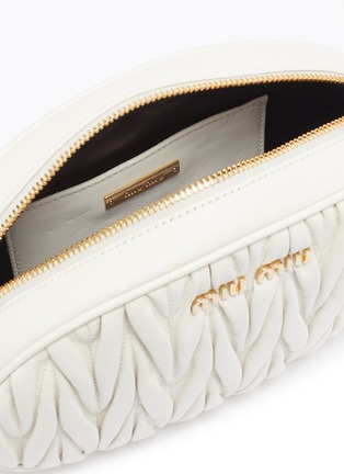 Detail View - Click To Enlarge - MIU MIU - Mini matelassé leather oval crossbody bag