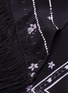 Detail View - Click To Enlarge - ROCKINS - Night Flower' classic skinny fringed silk scarf