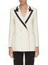 Main View - Click To Enlarge - BLAZÉ MILANO - 'Resolute' contrast peaked lapel wool crepe everyday blazer