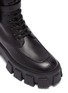 PRADA - Strapped patch pocket leather platform combat boots