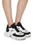 Figure View - Click To Enlarge - PRADA - 'Cloudburst Thunder' colourblock panelled chunky sneakers