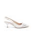 Main View - Click To Enlarge - MIU MIU - Bow patent leather slingback pumps