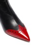 Detail View - Click To Enlarge - MIU MIU - Contrast patent toecap leather ankle boots