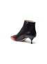 - MIU MIU - Contrast patent toecap leather ankle boots