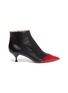 Main View - Click To Enlarge - MIU MIU - Contrast patent toecap leather ankle boots