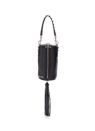 Main View - Click To Enlarge - MIU MIU - Strass strap tassel leather bandoleer bag