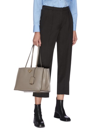 Figure View - Click To Enlarge - PRADA - Calfskin leather tote bag