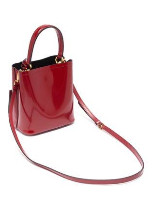 Detail View - Click To Enlarge - PRADA - Spazzolato leather bucket bag