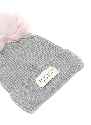 Detail View - Click To Enlarge - CHARLOTTE SIMONE - 'Bonnie' lambswool pompom knit beanie