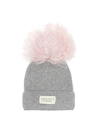 Main View - Click To Enlarge - CHARLOTTE SIMONE - 'Bonnie' lambswool pompom knit beanie