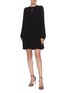 Figure View - Click To Enlarge - STELLA MCCARTNEY - Pleated georgette dress
