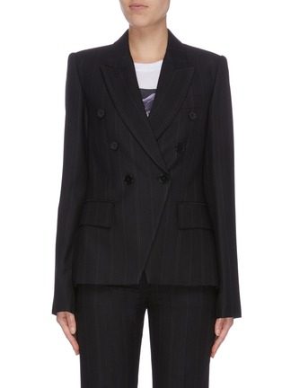 Main View - Click To Enlarge - STELLA MCCARTNEY - Double breasted pinstripe blazer