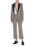 Figure View - Click To Enlarge - STELLA MCCARTNEY - Contrast peaked lapel houndstooth check plaid blazer